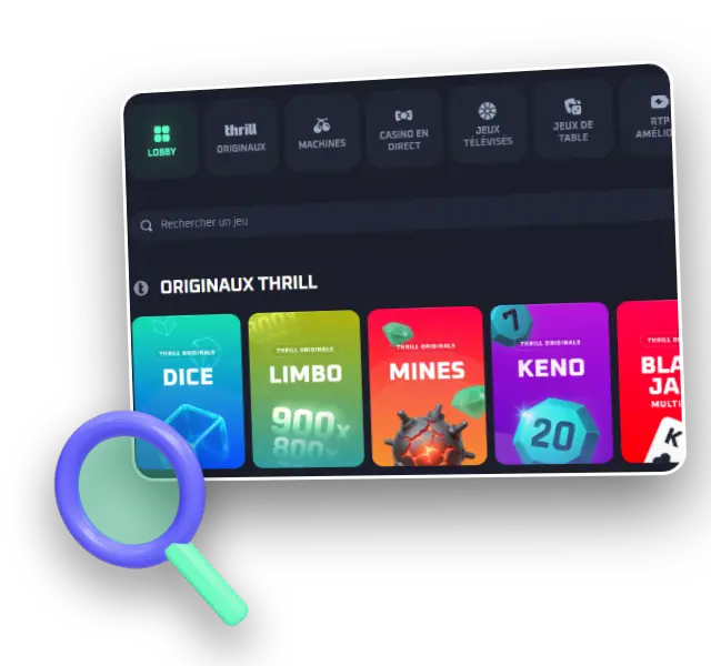 Capture de l'interface Thrill, rubrique Méthode