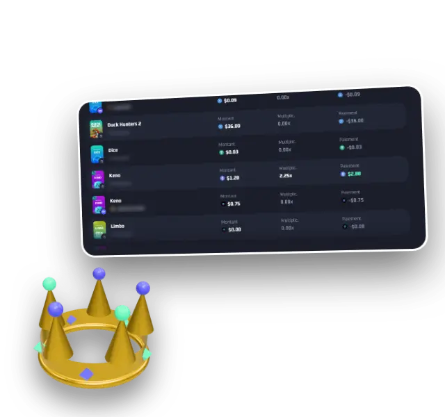 Capture de l'interface Thrill, rubrique VIP