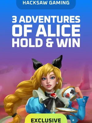 3 Adventures of Alice Hold & Win, jeu de Hacksaw Gaming